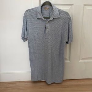 Faherty striped short sleeve polo